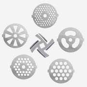 6Pc Meat Grinder Mixer Plate Discs Stainless Steel Kit Food Grinders Accessories